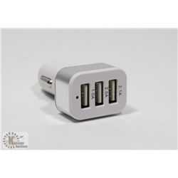 3 PORT USB CAR CHARGER ADAPTOR.