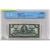 Image 1 : CERTIFIED AU55 1937 COYNE/TOWERS $1 NOTE