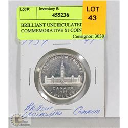 BRILLIANT UNCIRCULATED 1939 COMMEMORATIVE $1 COIN