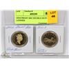 Image 1 : GEM PROOF 2002 CANADIAN DOUBLE DATE 2003 LOONIES