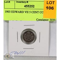 1903 EDWARD VII 5 CENT COIN