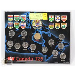 CANADA YEAR SET - 125TH ANNIVERSARY PROVINCIAL