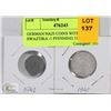 Image 1 : GERMAN NAZI COINS WITH SWAZTIKA -1 PFENNING 1942 &