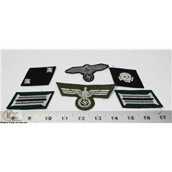 2 SETS OF NAZI UNIFORM INSIGNIA REPLICA.