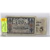 Image 1 : 1915 GERMAN 20 MARK & 1914 GERMAN 5 MARK BANK
