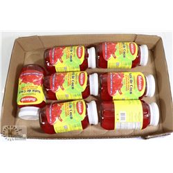 FLAT OF BULECAN RED COCONUT GEL IN SYRUP.