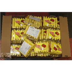 FLAT OF STRAWBERRY SUNFLOWER CRACKERS 189G PACKS.