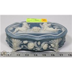 GENUINE INCOLAY STONE TRINKET BOX