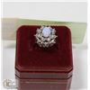 Image 1 : 925 STERLING SILVER FIRE OPAL RING.