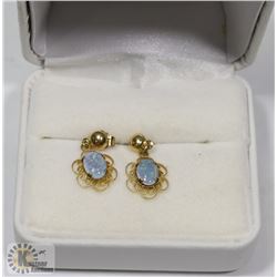 PAIR OF FIRE OPAL EARRINGS.