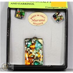 MURANO MADE IN ITALY NECKLACE AND EARRINGS.