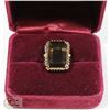 Image 1 : SIFFARI 10K GOLD RING WITH SMOKEY TOPAZ GEMSTONE.