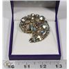 Image 1 : VINTAGE AURORA BOREALIS RHINESTONE BROOCH.