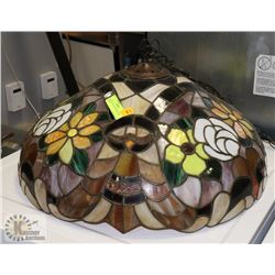 1985 STAIN GLASS CEILING LAMP SHADE