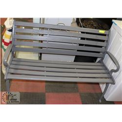 WROUGHT IRON & WOOD PARK BENCH