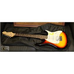PEAVEY GUITAR SUNBURST ELECTRIC WITH SOFT CASE
