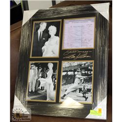 FRAMED MARILYN MONROE/JOE DIMAGGIO PICTURES