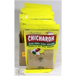 FLAT OF ROASTED GARLIC GROUND  FRIED PORK GRINDS