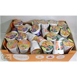 LARGE FLAT OF ASSORTED INSTANT NOODLE CUPS