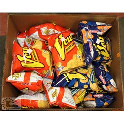 LARGE BOX OF ASSORTED V-CUT POTATO CHIPS