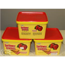 LOT OF 3 STRAWBERRY FLAVOURED SUNFLOWER CRACKERS