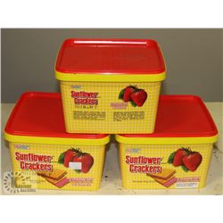 LOT OF 3 STRAWBERRY FLAVOURED SUNFLOWER CRACKERS