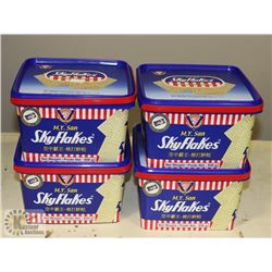 LOT OF 4 SKY FLAKES CRACKERS