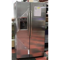 GE 25.4CU FT SIDE BY SIDE FRIDGE WITH DISPENSER.