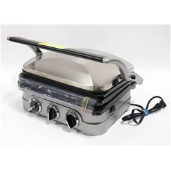 CUISINART GRIDDLER CGR-4C WITH BOOK AND 2 EXTRA