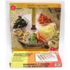 Image 1 : ACRYLIC LAZY SUSAN WITH 7PC SHISHKABOB SET.