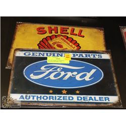 LOT OF 2 FORD AUTHORIZED DEALER AND SHELL OIL