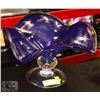 Image 1 : LARGE BLUE GLASS DISH.