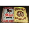 Image 1 : LOT OF 2 GILMORE GASOLINE & MACK TRUCKS 12"X8"