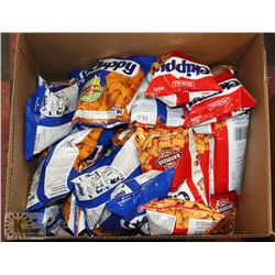 BOX OF ASSORTED CHIPPY CORN CHIPS