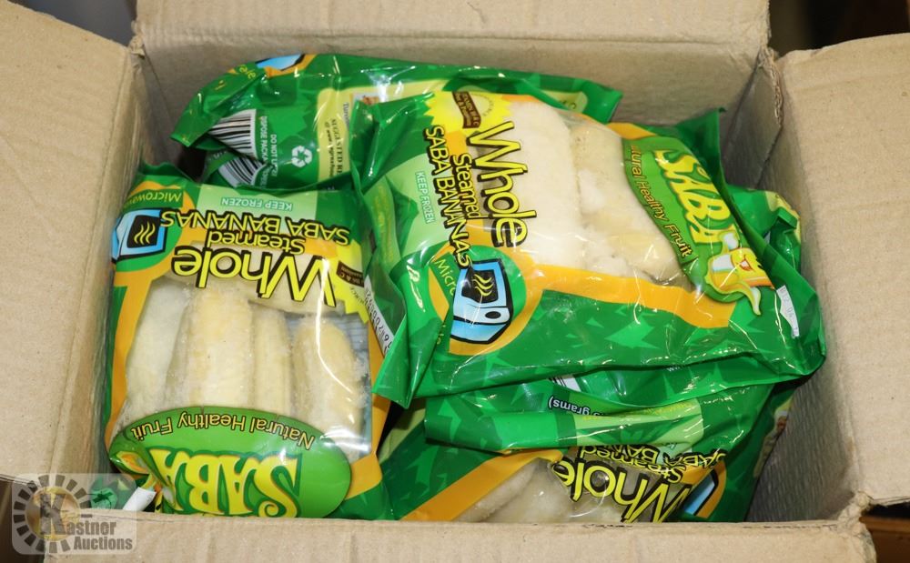 BOX OF FROZEN WHOLE STEAMED SABA BANANAS