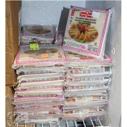 LARGE LOT OF FROZEN TYJ SPRING ROLL PASTRY