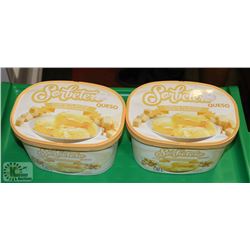 LOT OF 2 SORBETERO CHEESE FLAVOURED FROZEN DESSER
