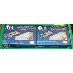 2 BOXES OF FROZEN CALIFORNIA SQUID