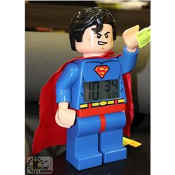 SUPERMAN DC LEGO SUPERHERO DIGITAL ALARM CLOCK