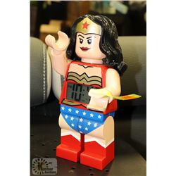 WONDER WOMAN DC LEGO SUPERHERO DIGITAL ALARM CLOCK