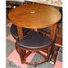 Image 1 : MAHOGANY STAINED WOOD ROUND PUB TABLE 36"