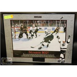 FRAMED,LTD EDITION, NHL WAYNE GRETZKY GOAL #802