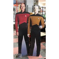 STAR TREK STAND UPS 1994 DATA  AND CAPTAIN PICCARD
