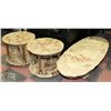 Image 1 : FAUX STONE COFFEE TABLE WITH TWO END TABLES.