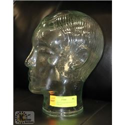 MENS GREEN GLASS MANNEQUIN HEAD DISPLAY