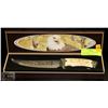 Image 1 : EAGLE THEME HUNTING KNIFE WITH SCRIMSHAW STYLE
