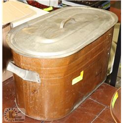 VINTAGE COPPER BOILER WITH LID