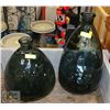 Image 1 : 2 LARGE GLASS SHOWHOME VASES 24" & 17"
