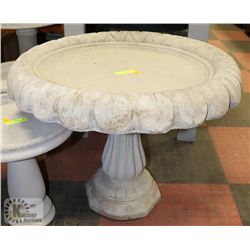 LARGE 2 PIECE CONCRETE BIRDBATH 22" X 28"