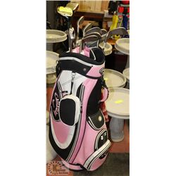 LADIES PING ZING GOLF CLUBS IN CALLAWAY BAG